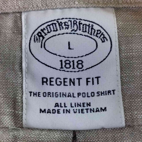 ブルックスブラザーズ BROOKS BROTHERS REGENT FIT BAIRD McNUTT アイリッシュリネン ボタンダウンシャツ メンズ import:L