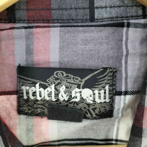 Rebel & SOUL チェック S/S シャツ メンズ import:L