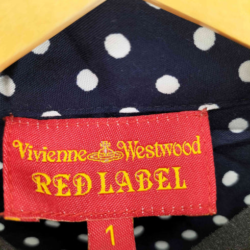 ヴィヴィアンウエストウッドレッドレーベル Vivienne Westwood RED LABEL オーブロゴボタン ドット柄リボンチュニック レディース 1