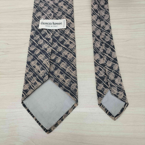 ジョルジオアルマーニ Giorgio Armani イタリア製 100%シルク 総柄ネクタイ メンズ