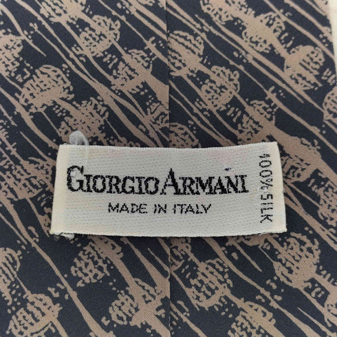 ジョルジオアルマーニ Giorgio Armani イタリア製 100%シルク 総柄ネクタイ メンズ