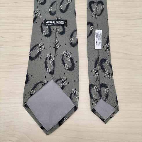 ジョルジオアルマーニ Giorgio Armani イタリア製 100%シルク 総柄ネクタイ メンズ