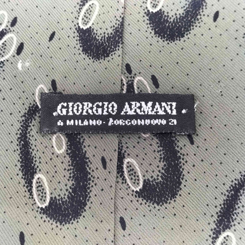 ジョルジオアルマーニ Giorgio Armani イタリア製 100%シルク 総柄ネクタイ メンズ