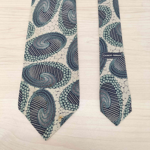ジョルジオアルマーニ Giorgio Armani イタリア製 100%シルク 総柄ネクタイ メンズ