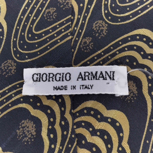 ジョルジオアルマーニ Giorgio Armani イタリア製 100%シルク 総柄ネクタイ メンズ