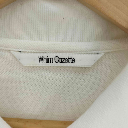 ウィムガゼット Whim Gazette 7分袖 4B コットン ポロシャツ レディース F