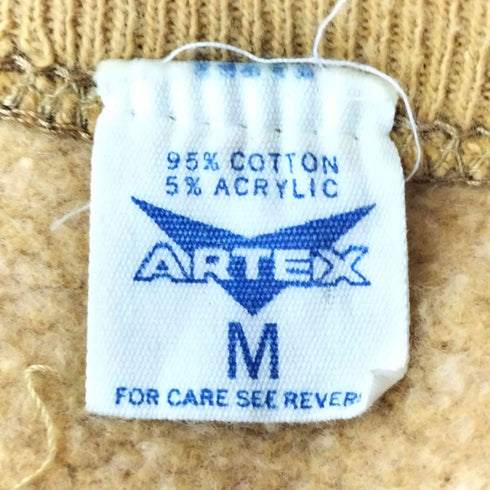 アーテックス ARTEX 70s NEBRASKA WEALEYAN フロッキー三段プリント ラグランS/S スウェット メンズ JPN:M