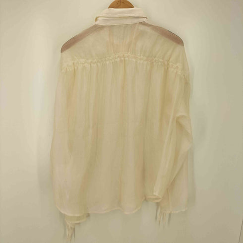 Thevon. 24SS ラメワッシャー袖シャーリングシアーシャツ レディース FREE