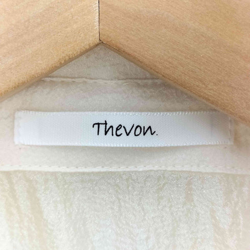 Thevon. 24SS ラメワッシャー袖シャーリングシアーシャツ レディース FREE