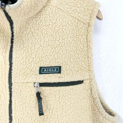 エーグル AIGLE 90s-00s 旧タグ POLARTEC 裏地メッシュ ボアベスト メンズ JPN:S
