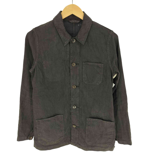 ニトカ nitca リネン混 麻 後染め 4P L/S シャツ ジャケット レディース US:0-2