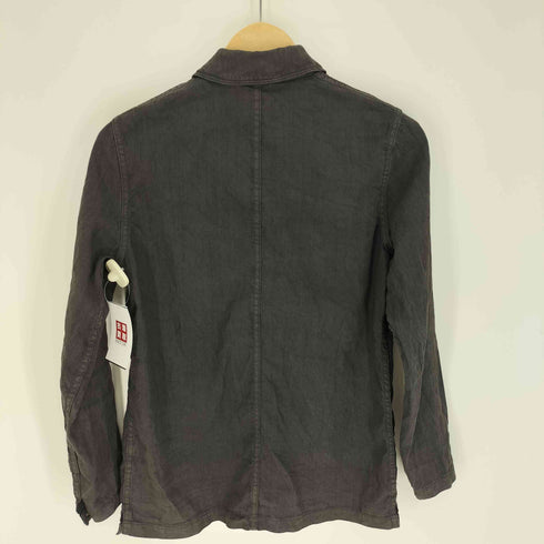 ニトカ nitca リネン混 麻 後染め 4P L/S シャツ ジャケット レディース US:0-2