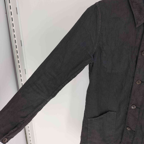 ニトカ nitca リネン混 麻 後染め 4P L/S シャツ ジャケット レディース US:0-2