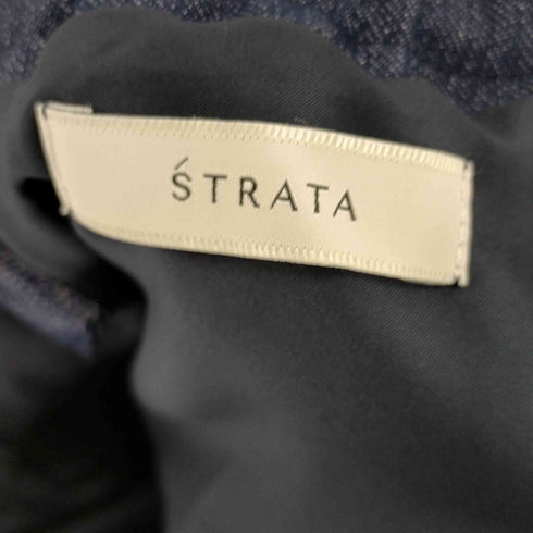エストラータ STRATA デニムライクペプラムトップス レディース FREE