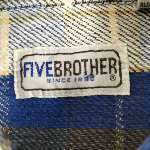 ファイブブラザー FIVE BROTHER 90s ヘビーネルシャツ メンズ import:L