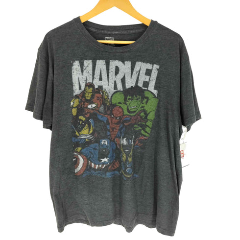 マーベル MARVEL アメコミ キャラ 集合 プリント クルーネック S/S Tシャツ メンズ JPN:XL
