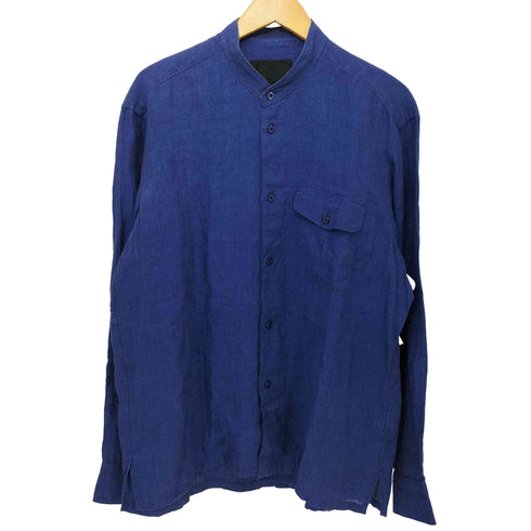 ランバンコレクション LANVIN COLLECTION リネン バンドカラー L/S シャツ メンズ 48