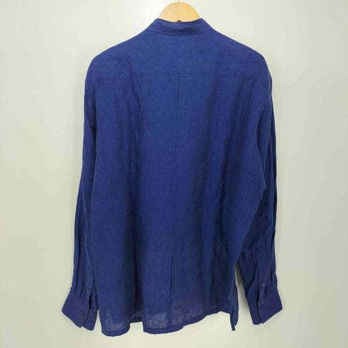 ランバンコレクション LANVIN COLLECTION リネン バンドカラー L/S シャツ メンズ 48