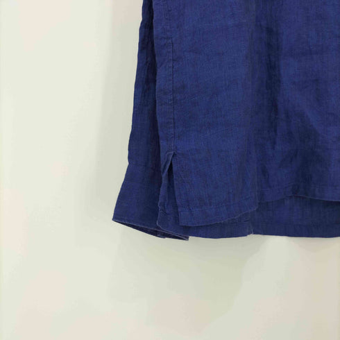 ランバンコレクション LANVIN COLLECTION リネン バンドカラー L/S シャツ メンズ 48