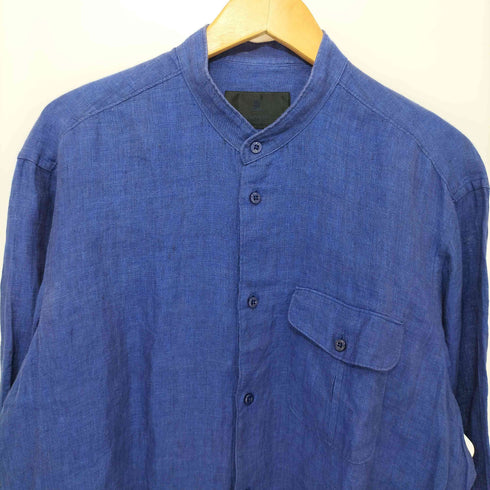 ランバンコレクション LANVIN COLLECTION リネン バンドカラー L/S シャツ メンズ 48