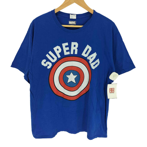 マーベル MARVEL アメコミ キャラクター スターシールド プリント S/S クルーネック Tシャツ メンズ import:XL