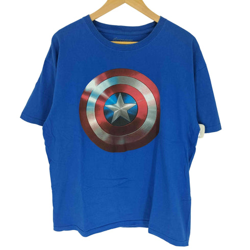 映画 ムービー アメコミ キャラクター 星 スター シールド プリント クルーネック S/S Tシャツ コピーライト 2012年製 メンズ import:XL