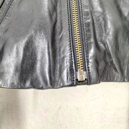 ギャップ Gap ツインジップデザインダブルレザーライダース レディース s