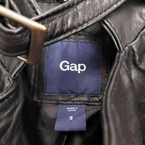 ギャップ Gap ツインジップデザインダブルレザーライダース レディース s
