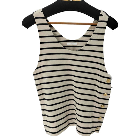 クロエ Chloe サイド金ボタン ボーダータンクトップ レディース import:S