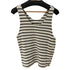 クロエ Chloe サイド金ボタン ボーダータンクトップ レディース import:S