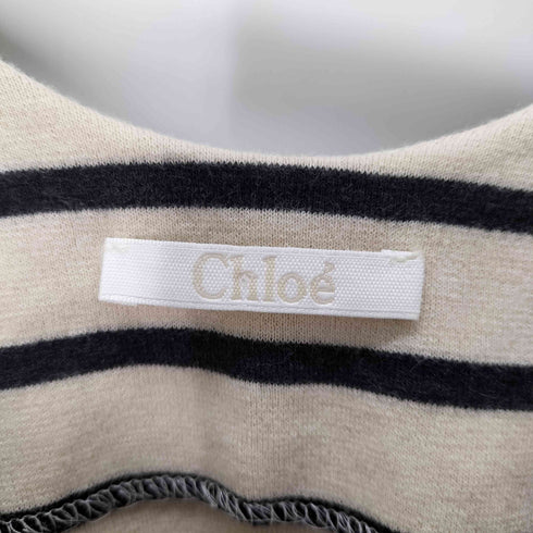 クロエ Chloe サイド金ボタン ボーダータンクトップ レディース import:S