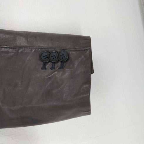バナナリパブリック BANANA REPUBLIC ムラ加工レザーテーラードジャケット メンズ L