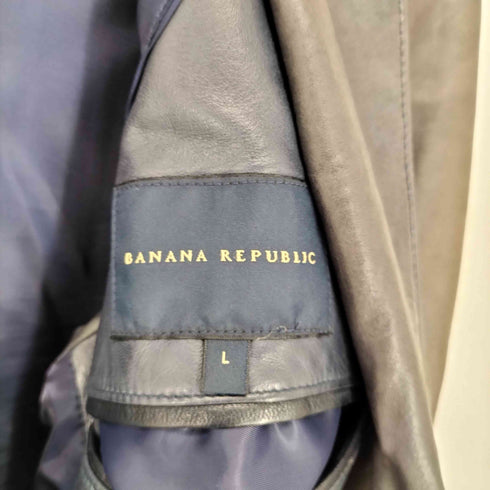 バナナリパブリック BANANA REPUBLIC ムラ加工レザーテーラードジャケット メンズ L