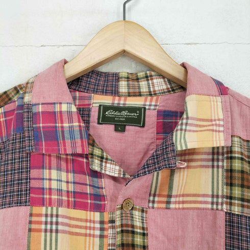 エディーバウアー Eddie Bauer チェックパッチワークシャツ メンズ L