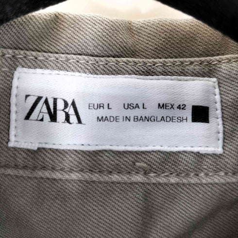 ザラ ZARA フロントポケット S/S シャツ メンズ import:L