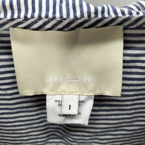 ANAAK SIRSA STRIPE HOODED TOP ストライプフーデッドシャツ レディース JPN:1