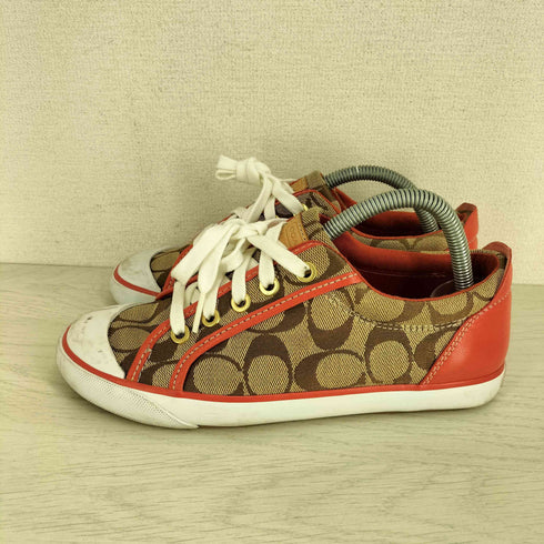 コーチ COACH シグネチャー レザーコンビ ローカットスニーカー レディース 6M