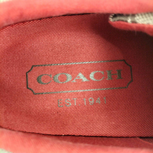 コーチ COACH シグネチャー レザーコンビ ローカットスニーカー レディース 6M