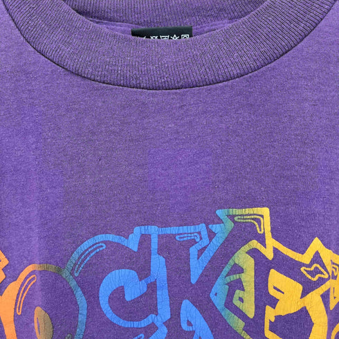 フルーツオブザルーム FRUIT OF THE LOOM 90S USA製 JOCKEY CLUBプリント Tシャツ シングルステッチ メンズ import:S