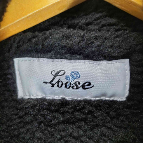 ルース Loose オーバーメルトン 合成皮革ボアブルゾン レディース JPN:XS