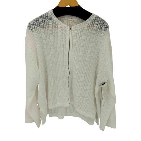 リル LILL ルーズシルエットシアーメッシュメタルZIPカーディガン メンズ JPN:S