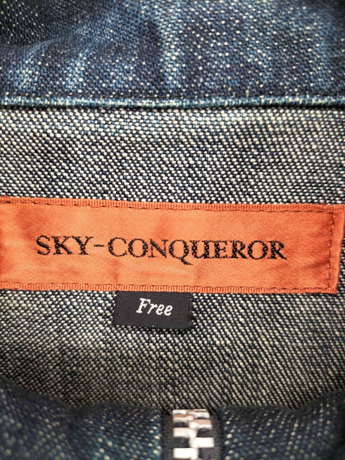 sky-conqueror リブ デニムジャケット メンズ FREE