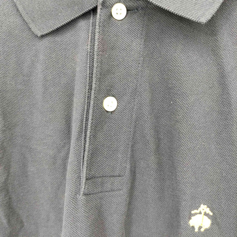 ブルックスブラザーズ BROOKS BROTHERS ロゴ刺繍 半袖鹿の子ポロシャツ メンズ L