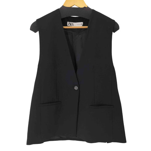 ザラ ZARA フロントポケットベスト レディース import:S