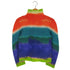 イッセイミヤケミー ISSEY MIYAKE me BLURRED STRIPE スプラッシュペインティング グラデーション ハイネック プリーツ ロングスリーブTシャツ レディース