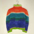 イッセイミヤケミー ISSEY MIYAKE me BLURRED STRIPE スプラッシュペインティング グラデーション ハイネック プリーツ ロングスリーブTシャツ レディース