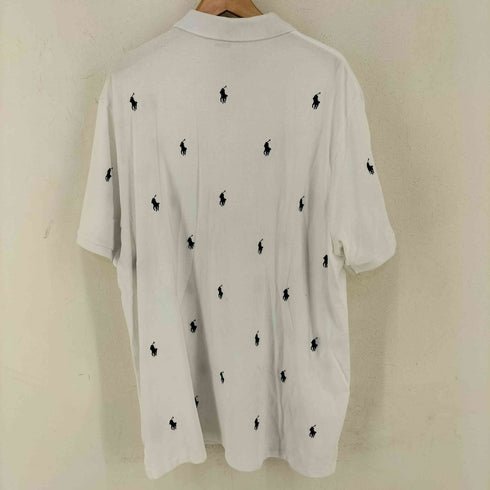 ポロラルフローレン POLO RALPH LAUREN CLASSIC FIT 総柄ポニー刺繍 ポロシャツ ビックサイズ メンズ import:XXL