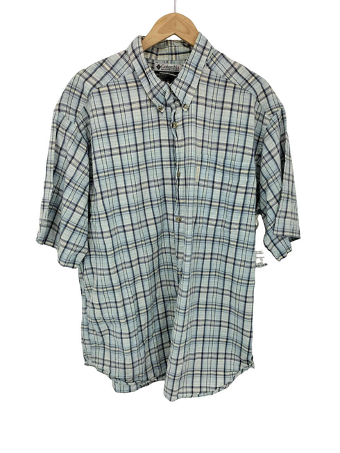 コロンビア Columbia チェック柄 ボタンダウンS/Sシャツ メンズ JPN:XL