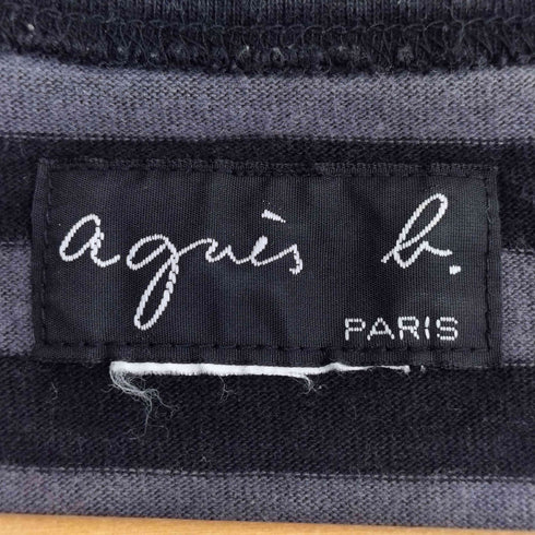 アニエスベー agnes b. ボーダー UネックTシャツ レディース
