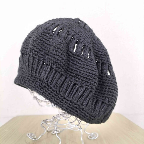 ENTWURFEIN シルク混 編み込みニットベレー帽 import メンズ ONE SIZE